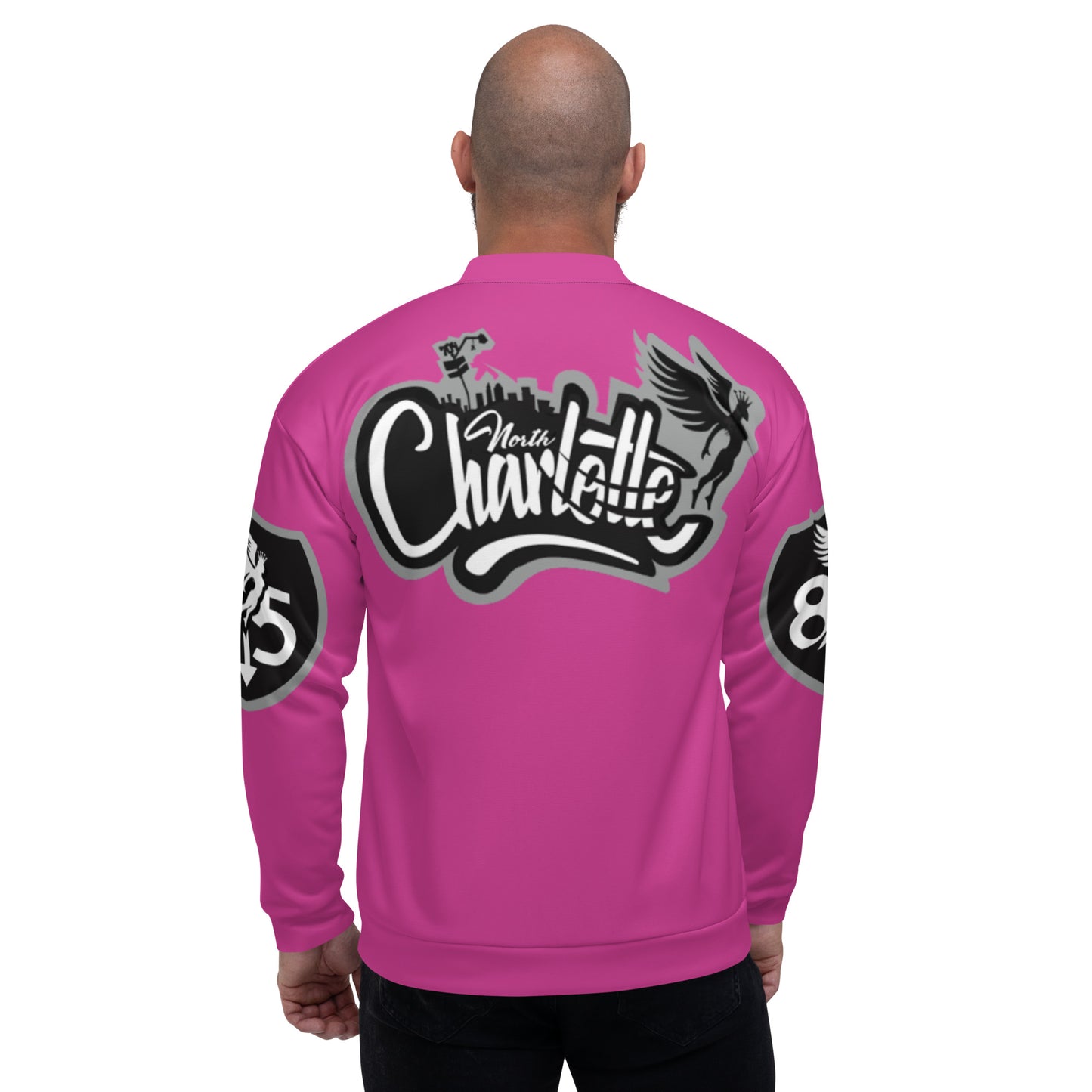 North Pink Unisex Bomber Jacket