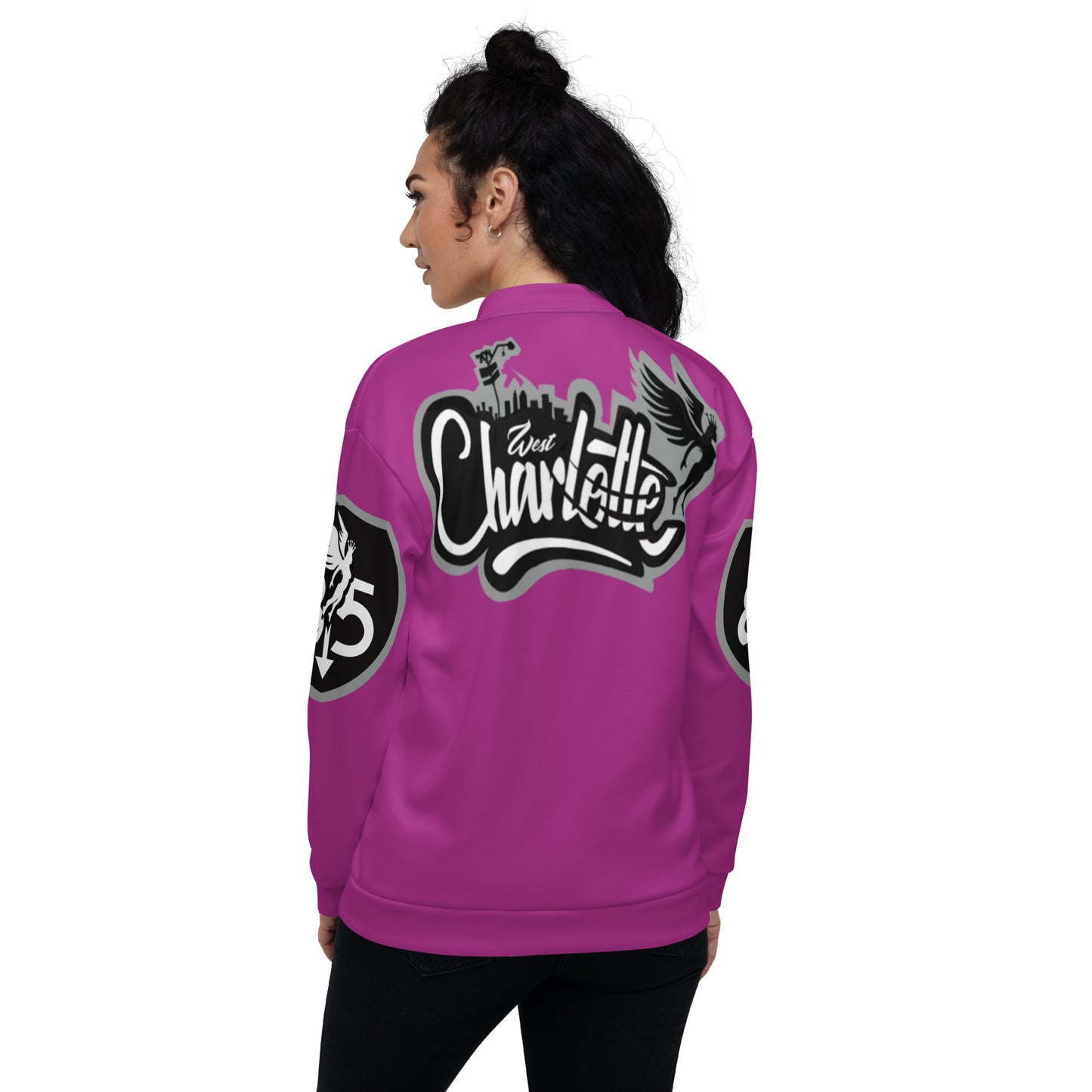 West Pink Unisex Bomber Jacket