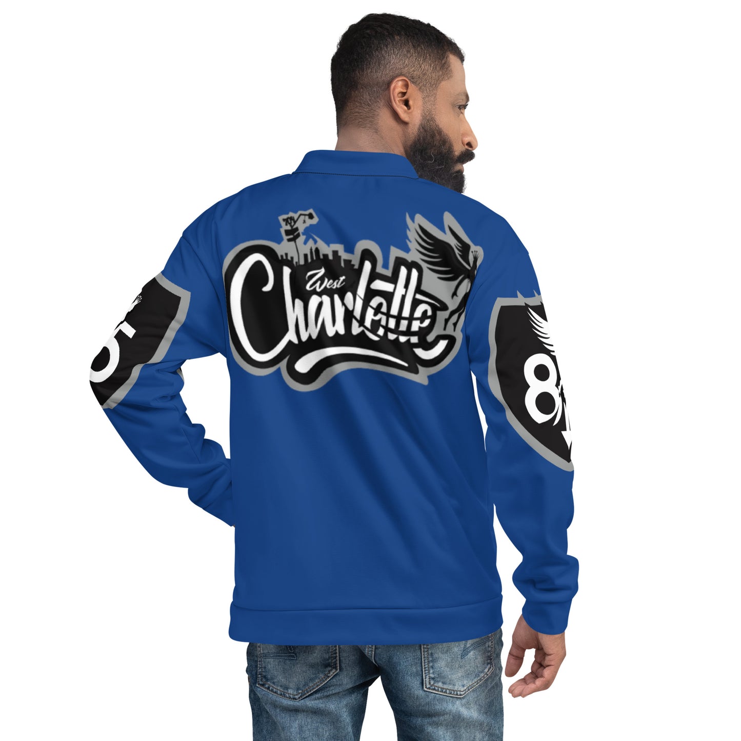 West Blue Unisex Bomber Jacket