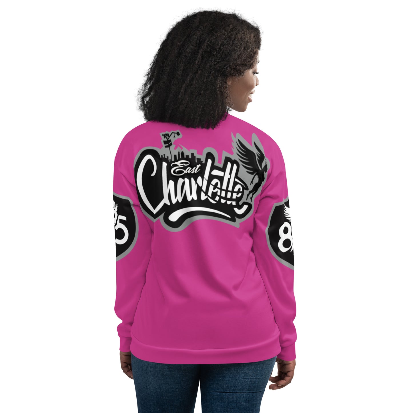 East Pink Unisex Bomber Jacket