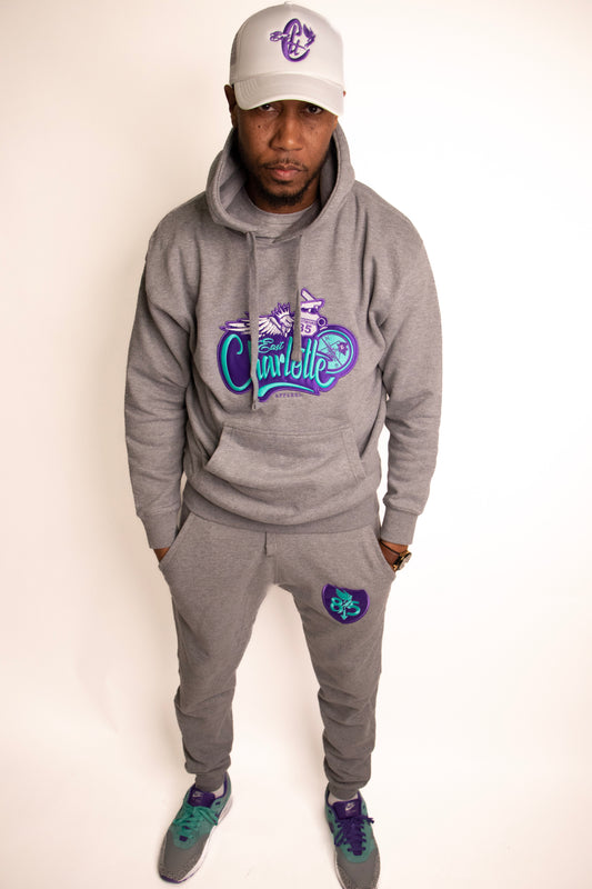 Clt Hornets Colors Embroidered Hoodie & Sweat Pants